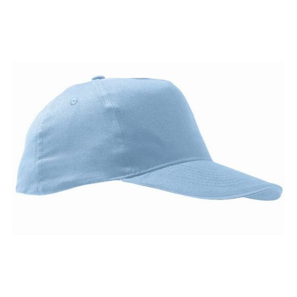 SOLS Unisex Sunny 5 Panel Baseball Cap / Sky Blue - Picture 1 of 4